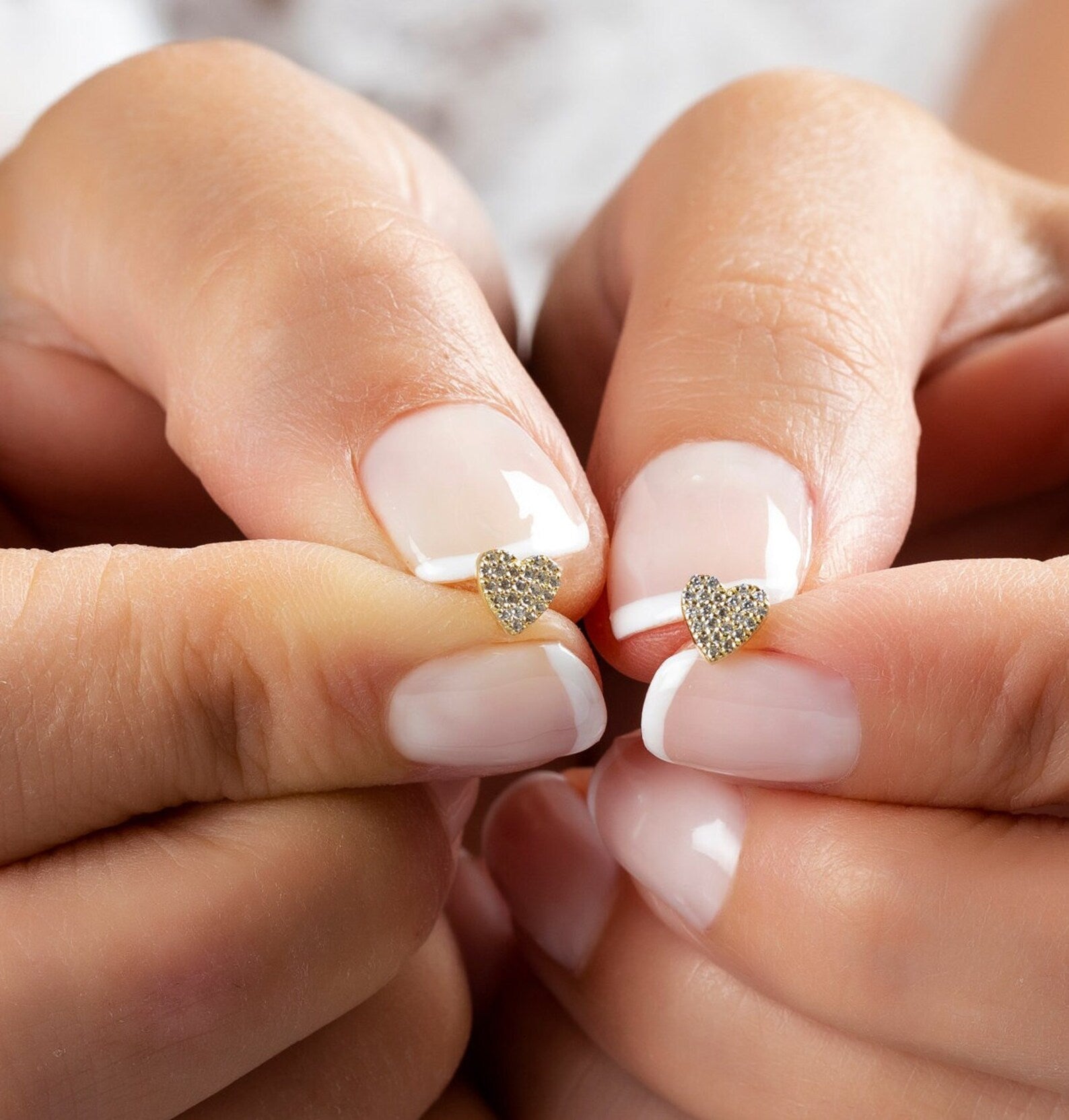 Brilliant Diamond Heart Studs