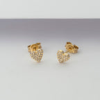 Brilliant Diamond Heart Studs