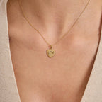 C Letter Diamond Shield Initial Necklace