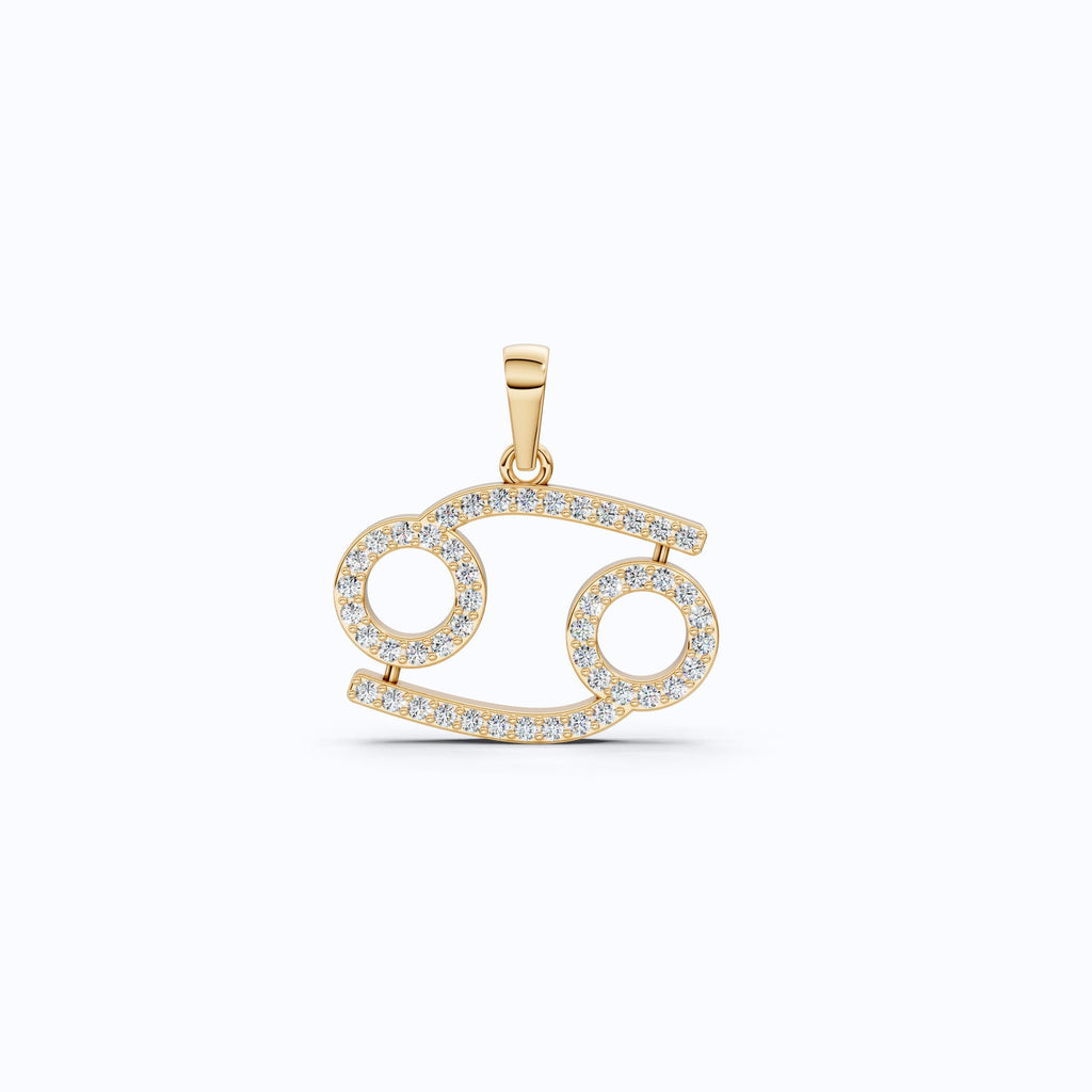 Cancer Zodiac Glyph Pendant Necklace
