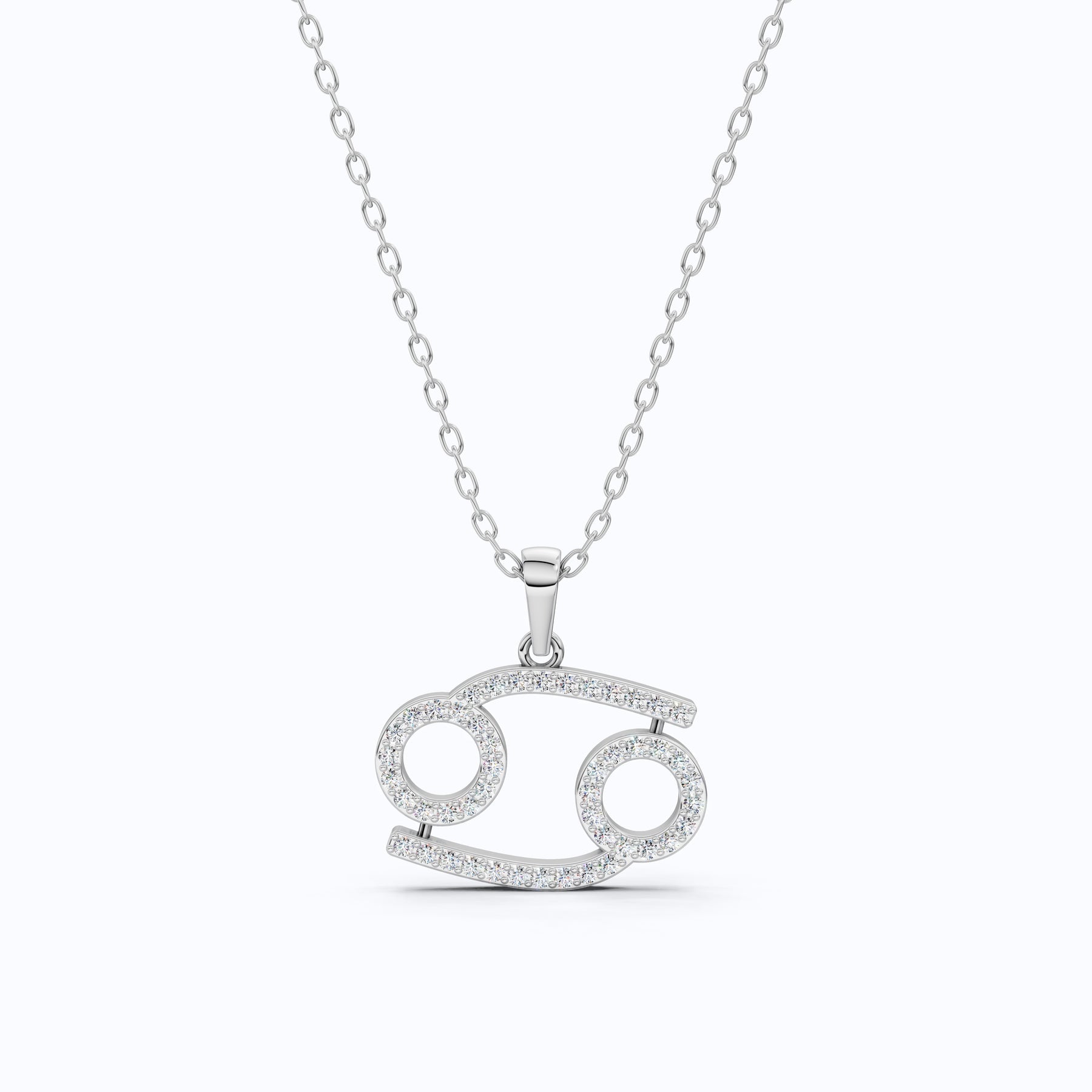 Cancer Zodiac Glyph Pendant Necklace