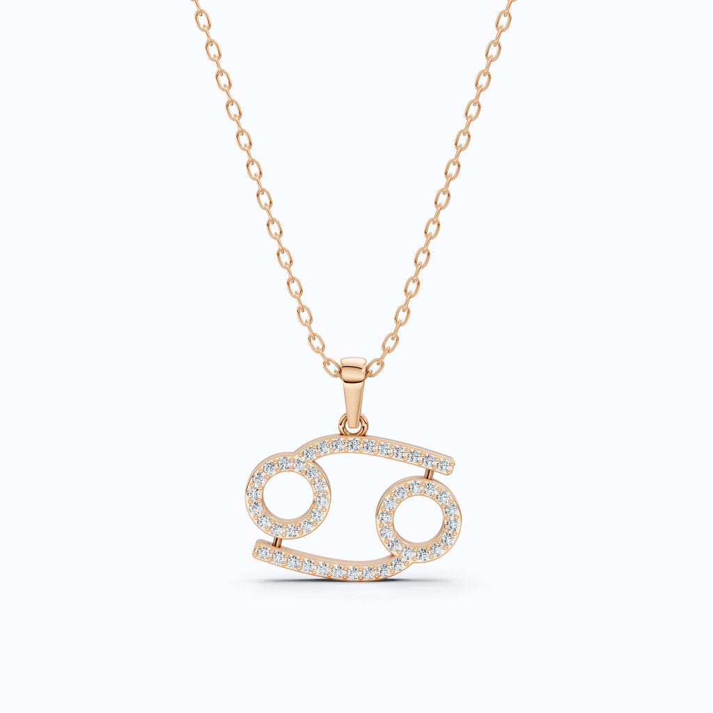 Cancer Zodiac Glyph Pendant Necklace