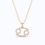 Cancer Zodiac Glyph Pendant Necklace