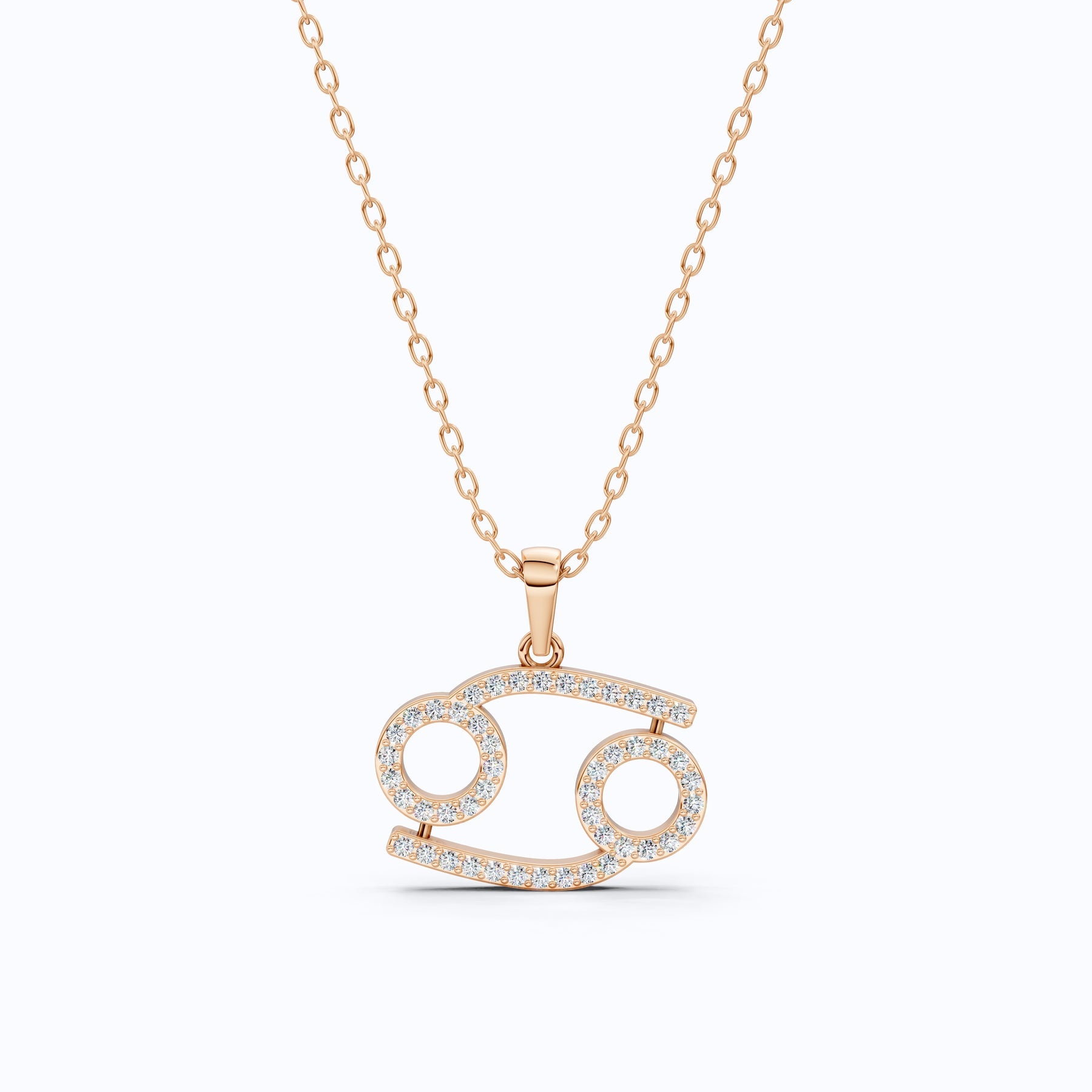 Cancer Zodiac Glyph Pendant Necklace