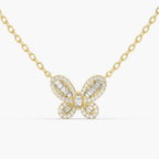 Celeste Butterfly Diamond Pendant Necklace