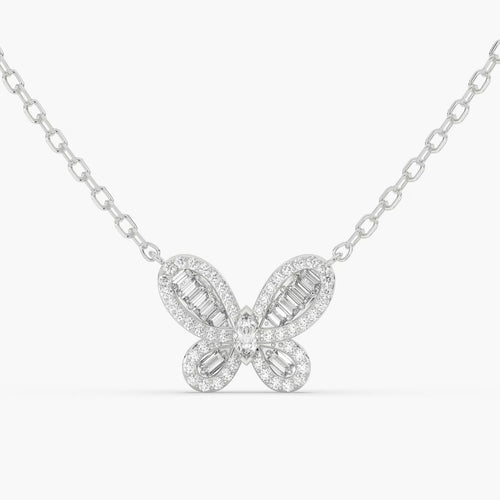 Celeste Butterfly Diamond Pendant Necklace
