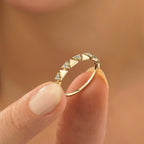 Triangle Diamond Wedding Ring