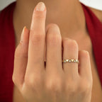 Triangle Diamond Wedding Ring