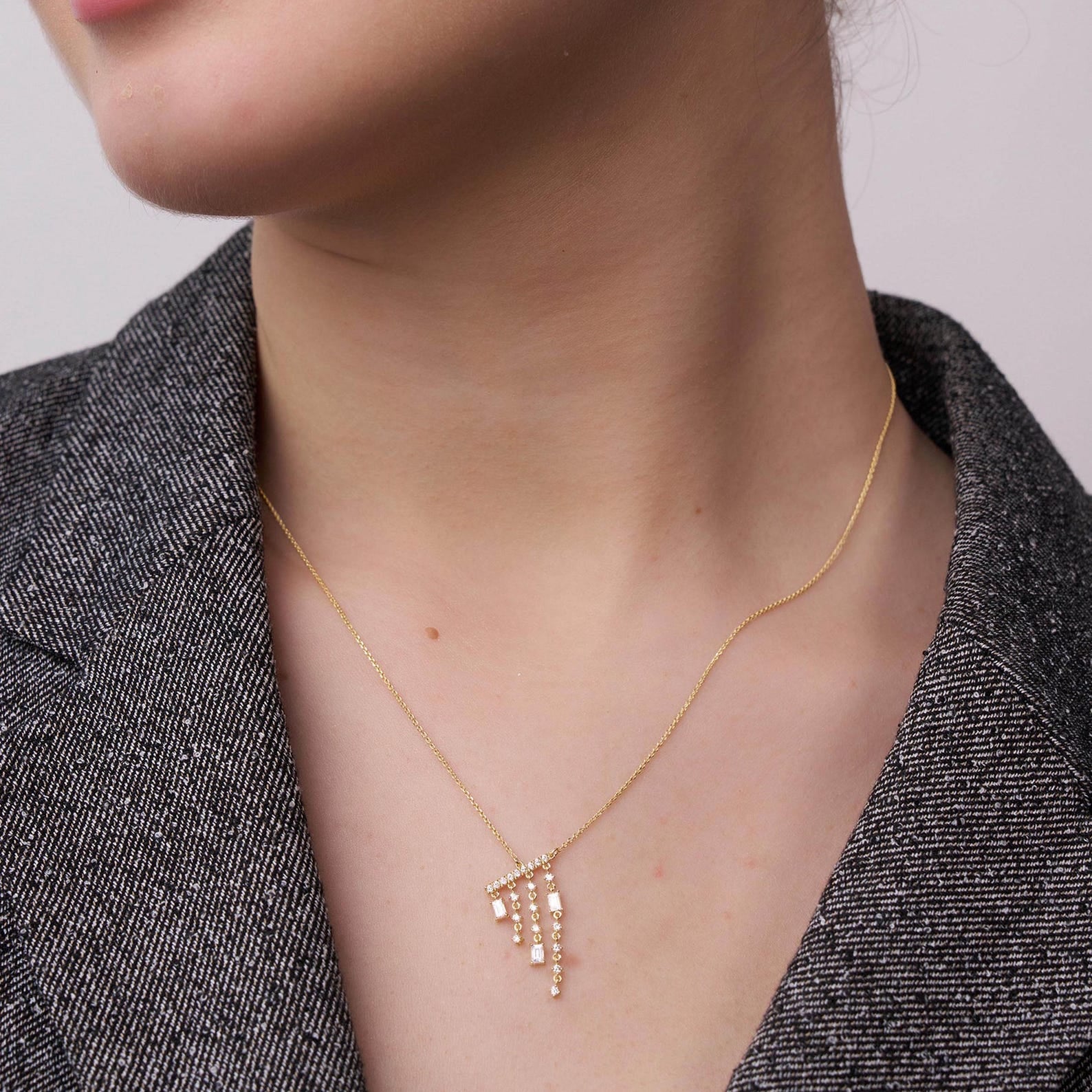 Chandelier Diamond Drop Necklace