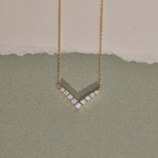 Classic Chevron Diamond Necklace