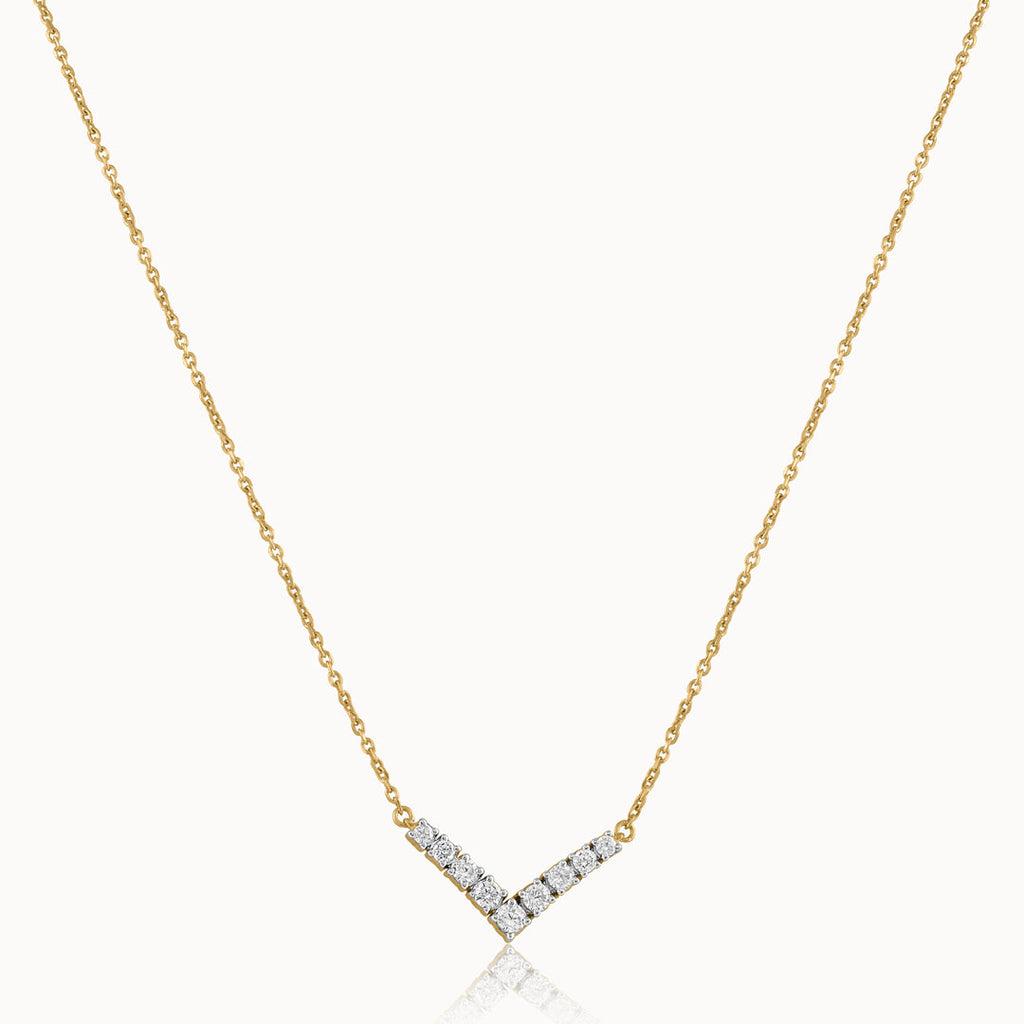 Classic Chevron Diamond Necklace