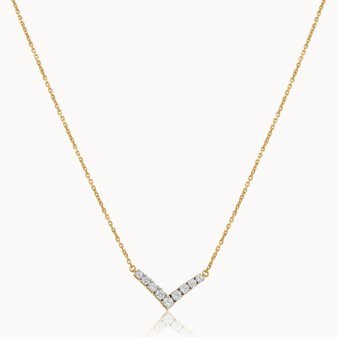 Classic Chevron Diamond Necklace