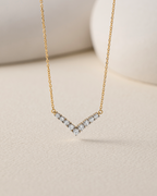 Classic Chevron Diamond Necklace