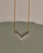 Classic Chevron Diamond Necklace