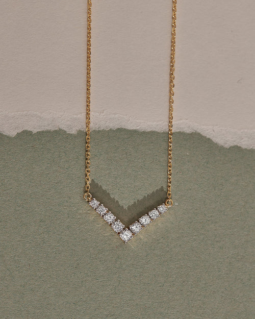 Classic Chevron Diamond Necklace