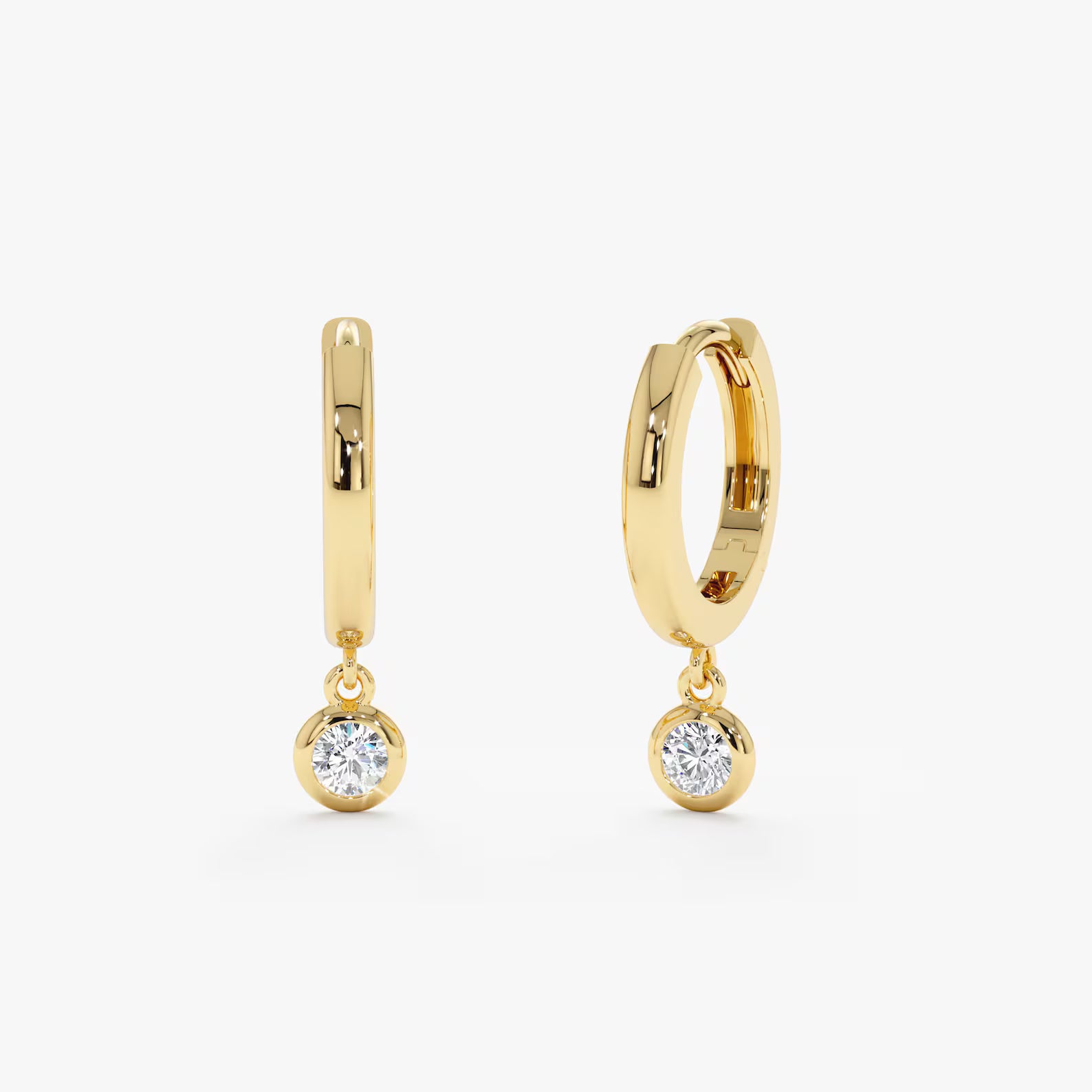 Classic Diamond Hoop Earrings