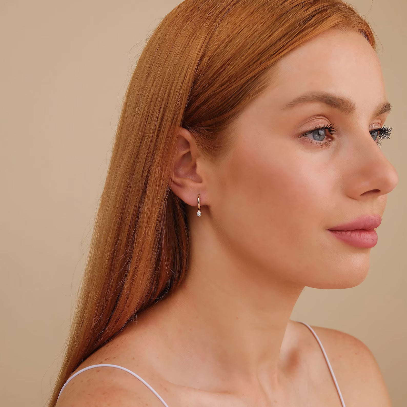 Classic Diamond Hoop Earrings