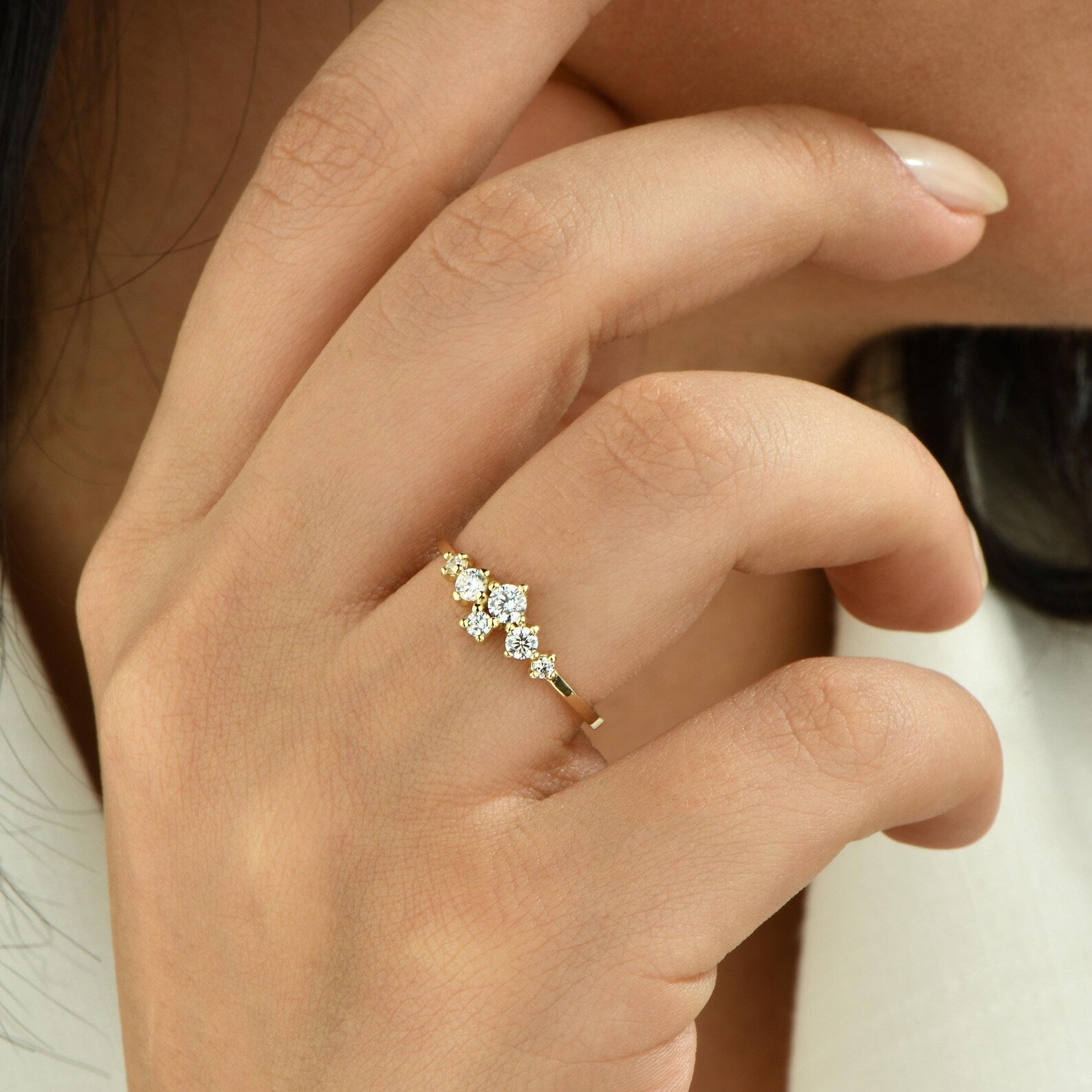 Cluster Diamond Ring