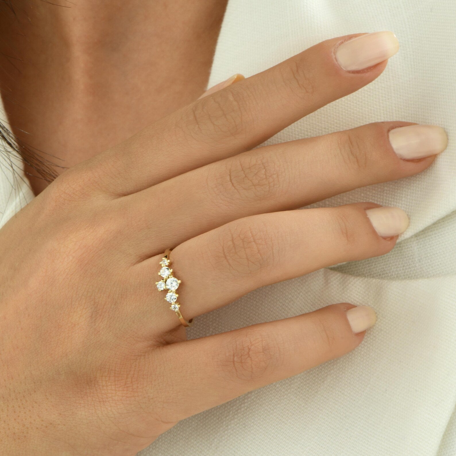 Cluster Diamond Ring
