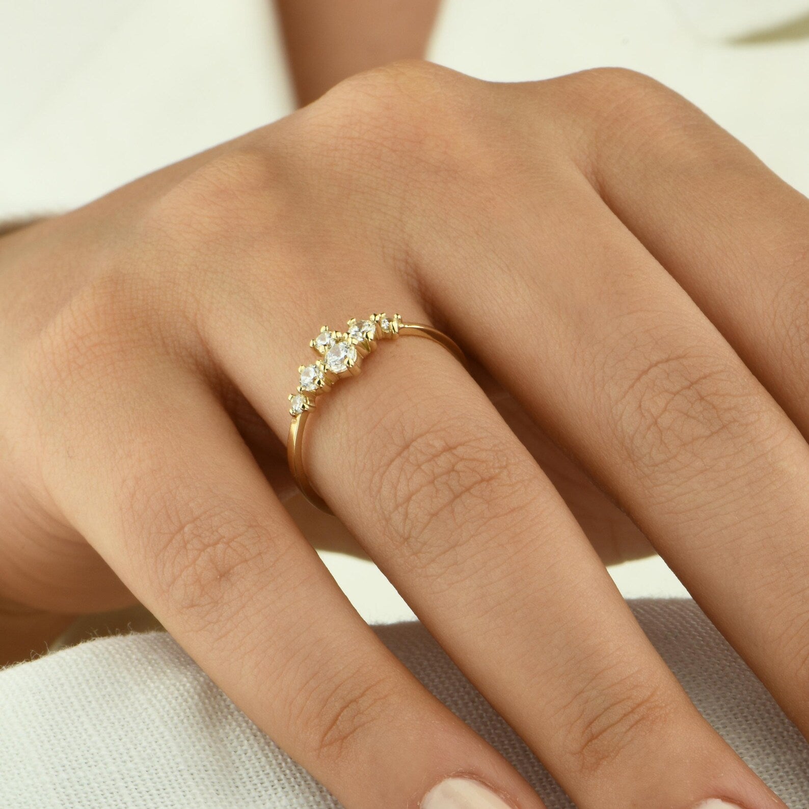 Cluster Diamond Ring