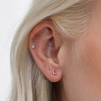 Crescent Moon Stud Earrings