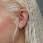 Crescent Moon Stud Earrings