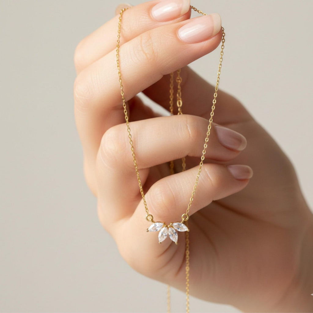 Dainty Marquise Drop Necklace