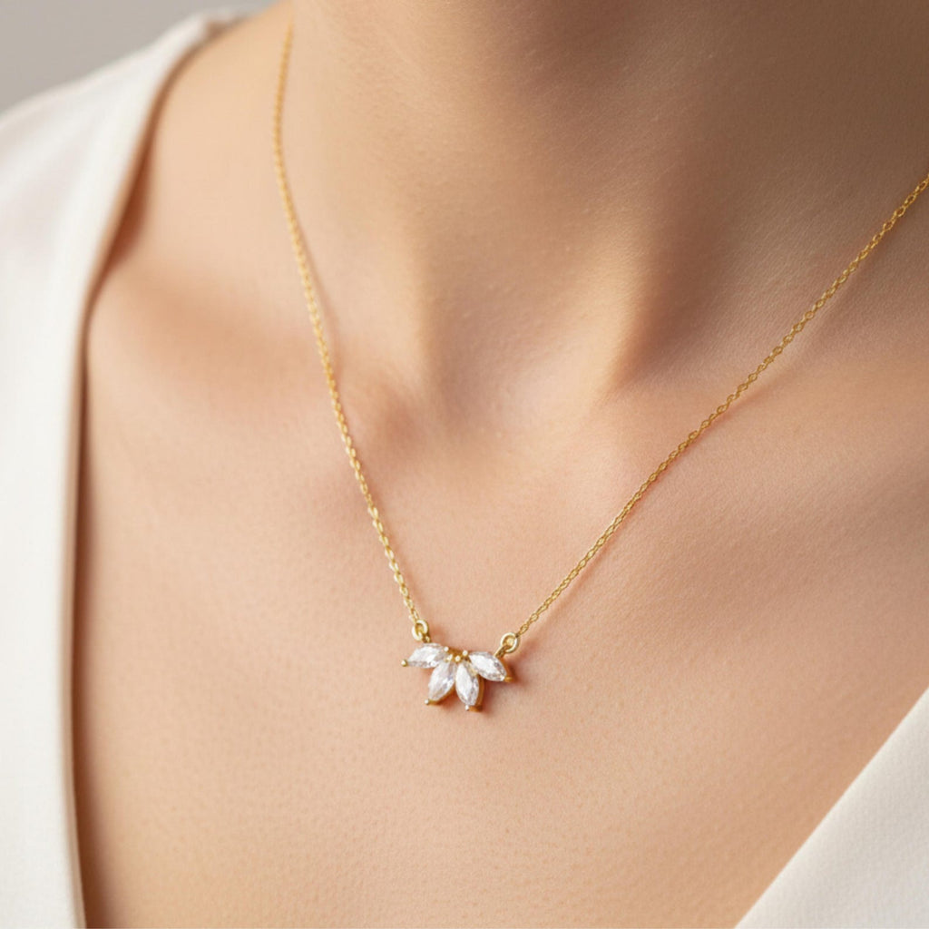 Dainty Marquise Drop Necklace