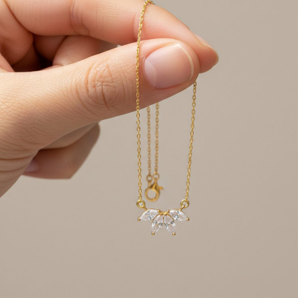 Dainty Marquise Drop Necklace