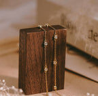 Dainty Round Diamond Station Bracelet