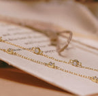 Dainty Round Diamond Station Bracelet