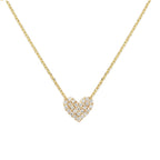 Delicate Diamond Heart Necklace
