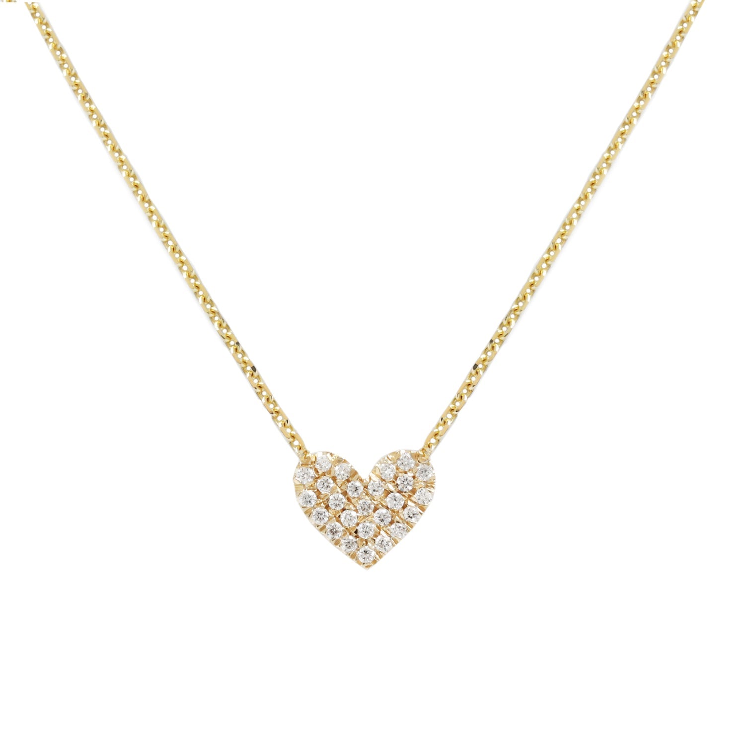 Delicate Diamond Heart Necklace