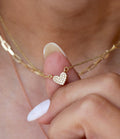 Delicate Diamond Heart Necklace