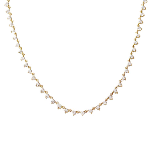 Delicate Floating Diamond Tennis Necklace