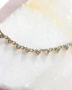 Delicate Floating Diamond Tennis Necklace