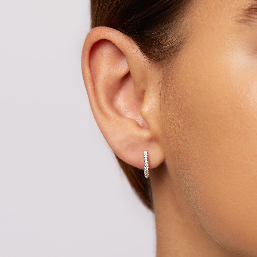 Demi Diamond Huggie Earrings