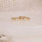 Diamond Bezel Huggies