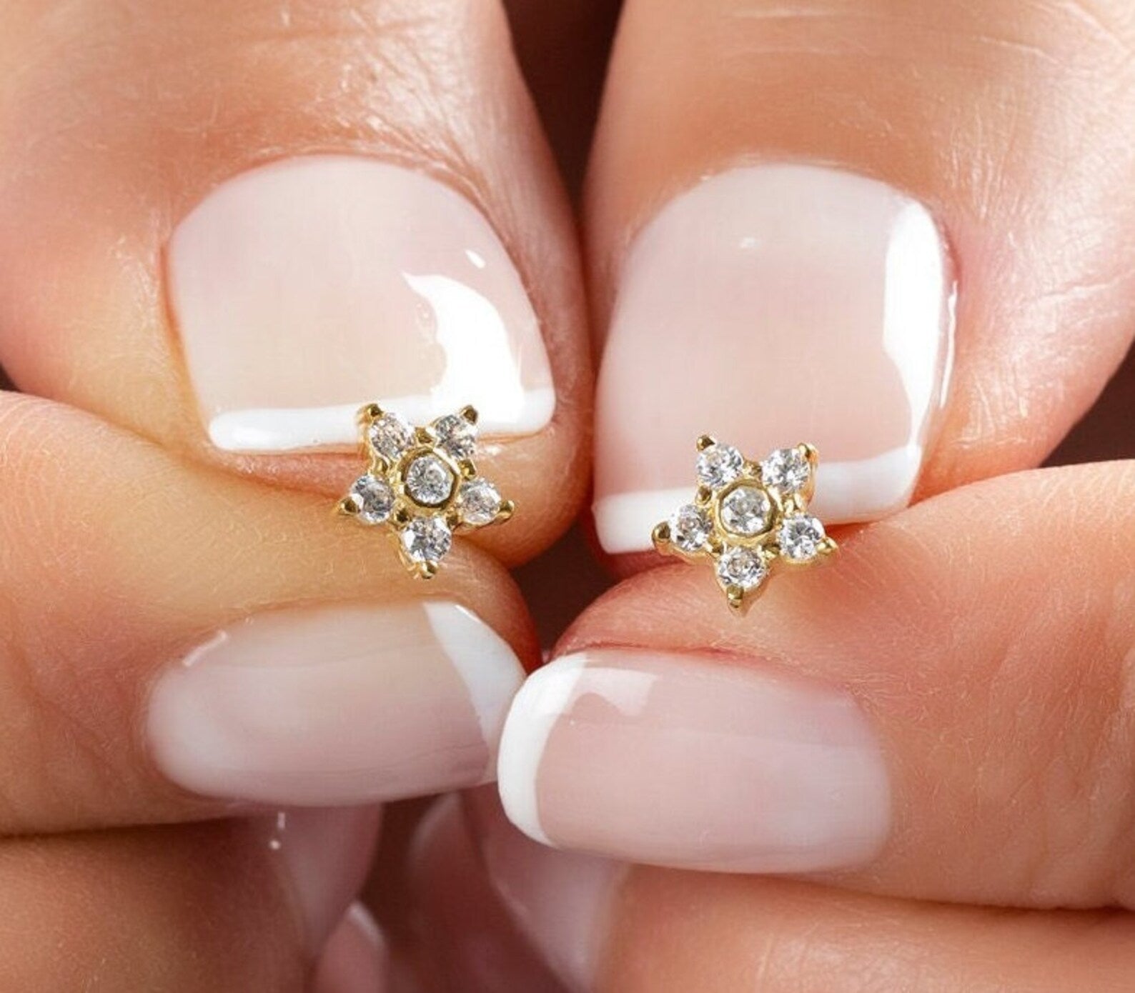 Diamond Bloom Flower Studs