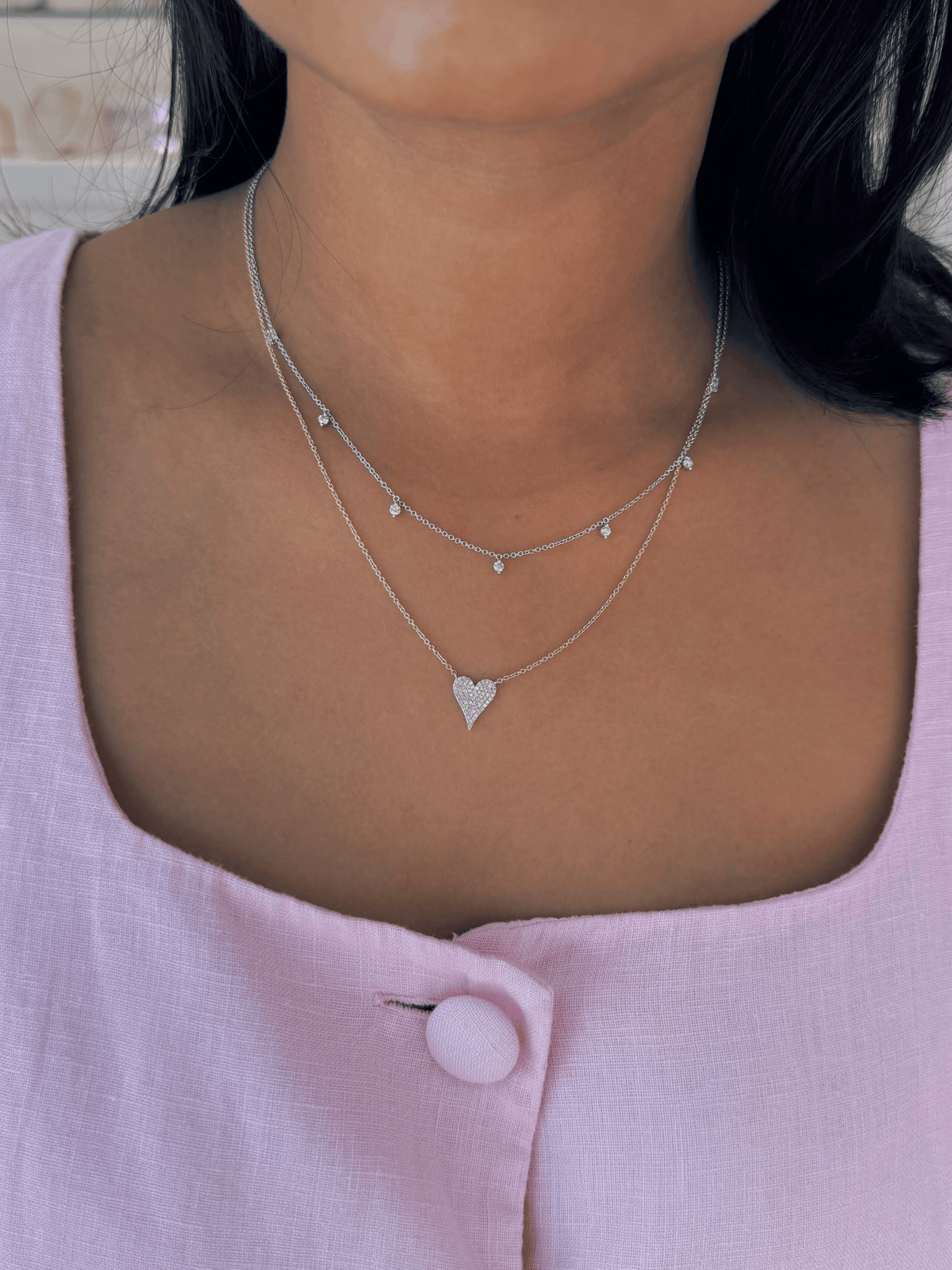 Diamond Heart Pendant Necklace