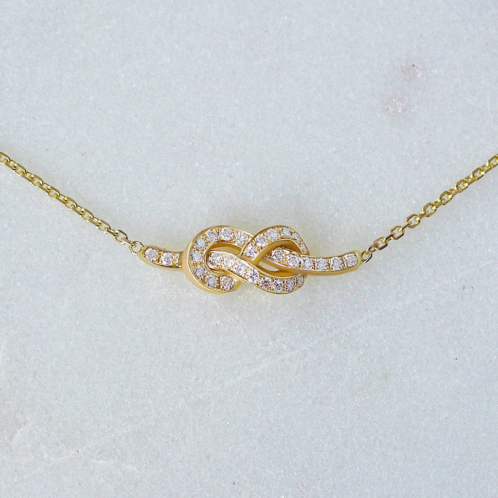 Diamond Infinity Love Knot Necklace