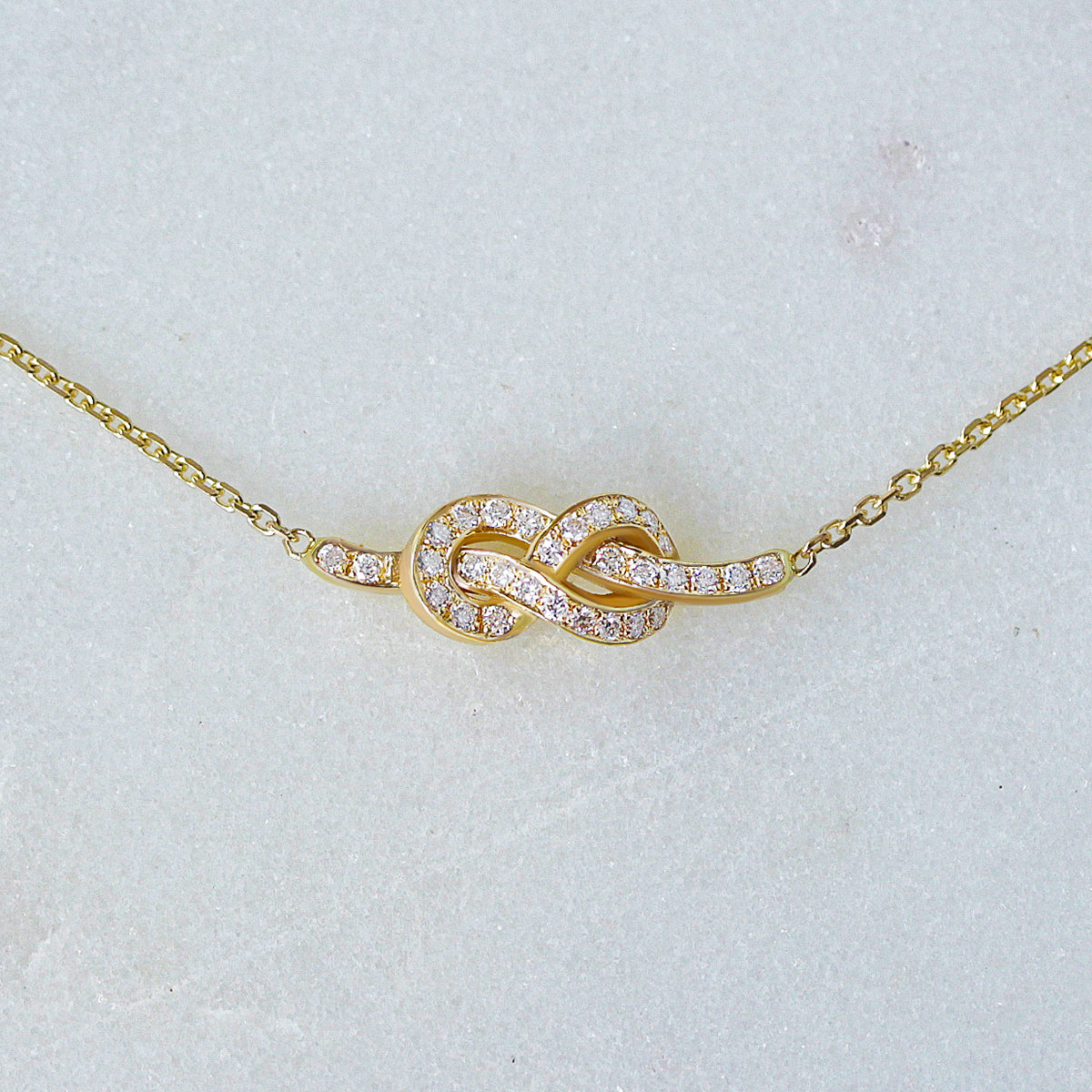 Diamond Infinity Love Knot Necklace