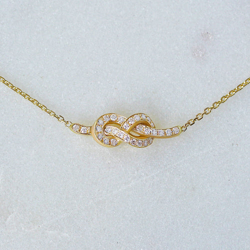 Diamond Infinity Love Knot Necklace