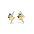 Diamond Lightning Bolt Studs