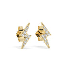 Diamond Lightning Bolt Studs