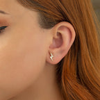 Diamond Lightning Bolt Studs