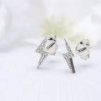 Diamond Lightning Bolt Studs