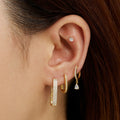 Diamond Pavé Huggie Hoop Earrings
