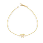 Diamond Set Butterfly Charm Bracelet