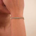 Diamond Set Cuban Link Chain Bracelet